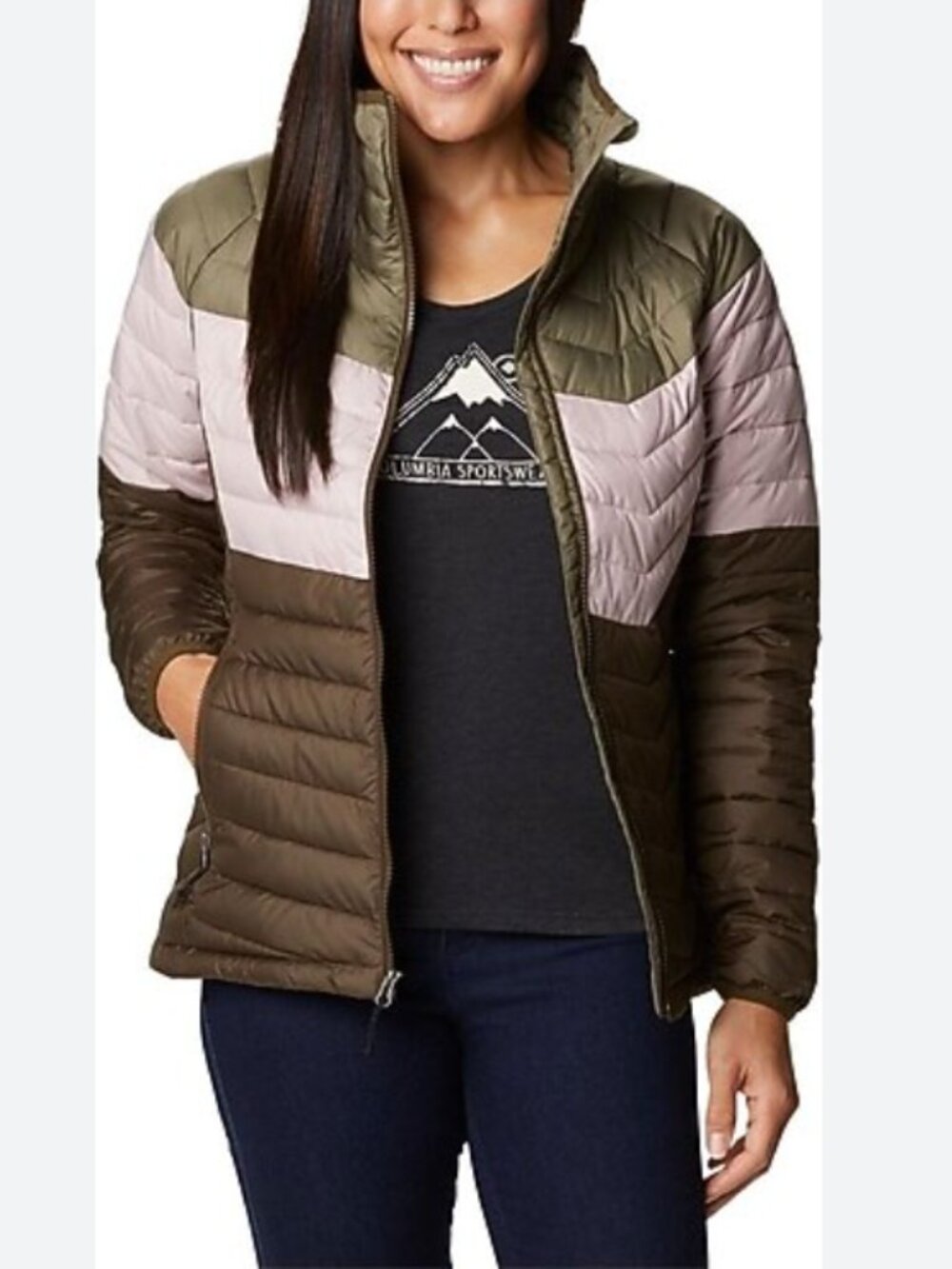 Columbia Colorblock Powder Lite Blocked Puffer Jacket XS